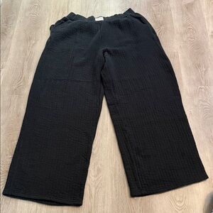 Aerie Black Wide-Leg Pants